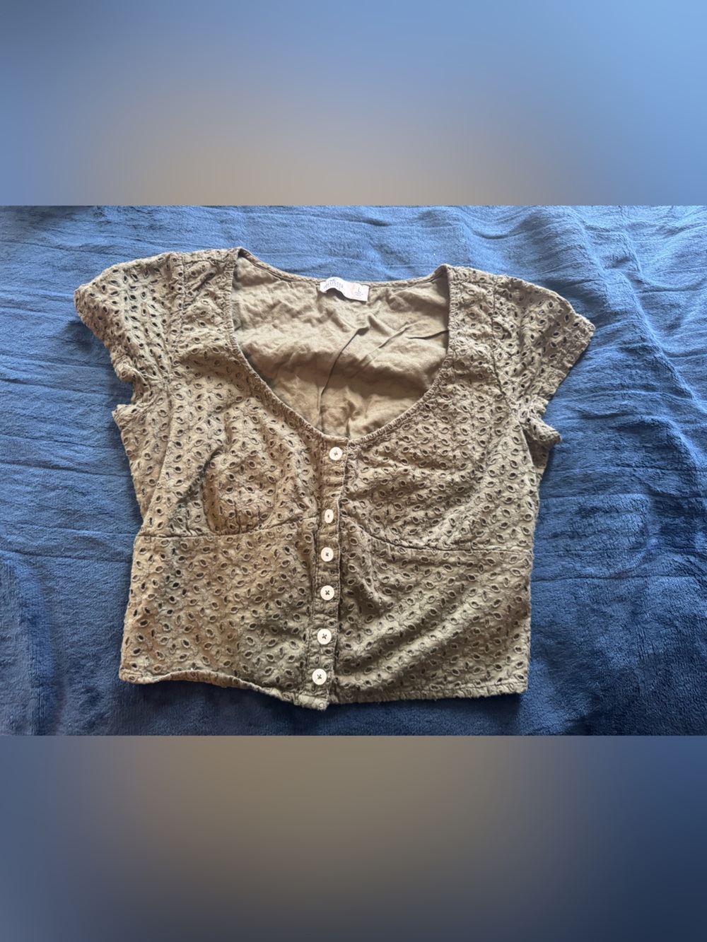 Hollister eyelet crop top